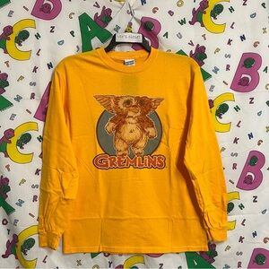 Small Adult NWT Junk Food Retro VTG Style Gremlins Golden Yellow Long Sleeve Tee